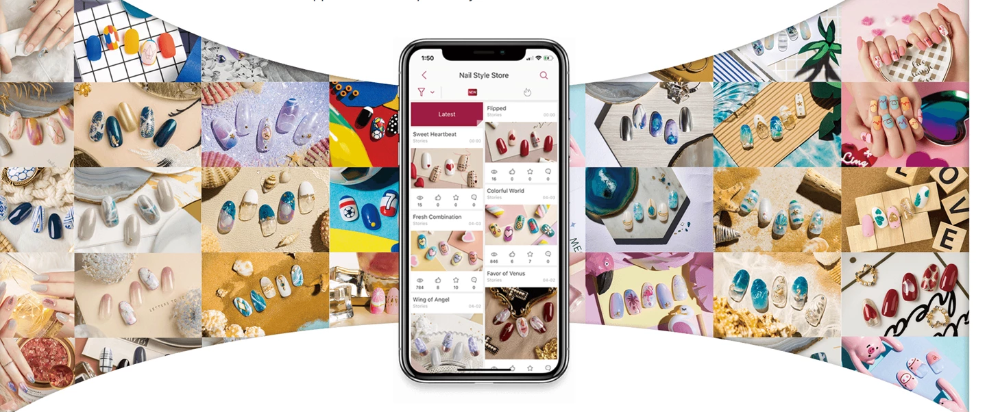 Nail Art Printer rose