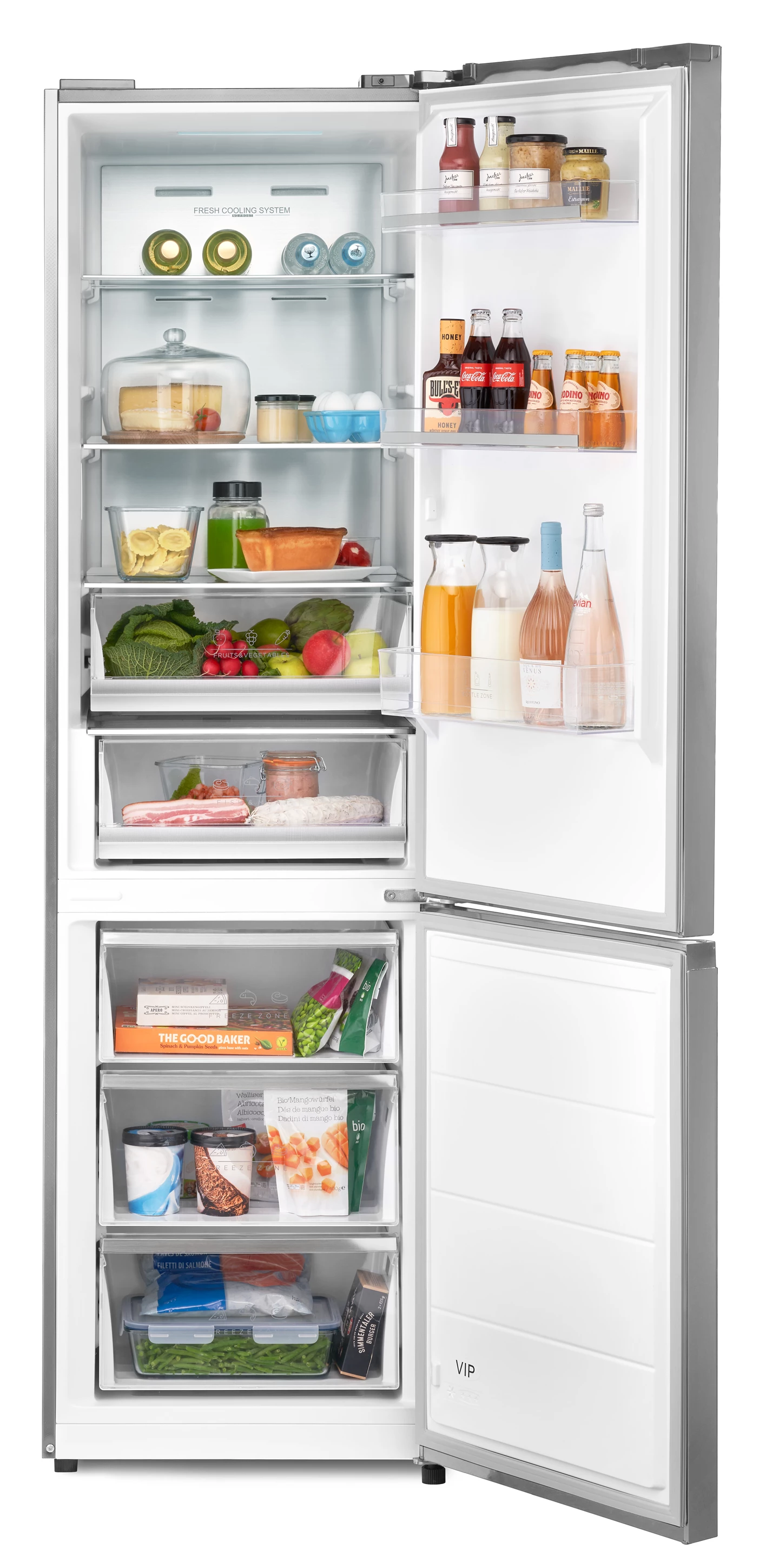 Combi Fridge 378 L, Inox