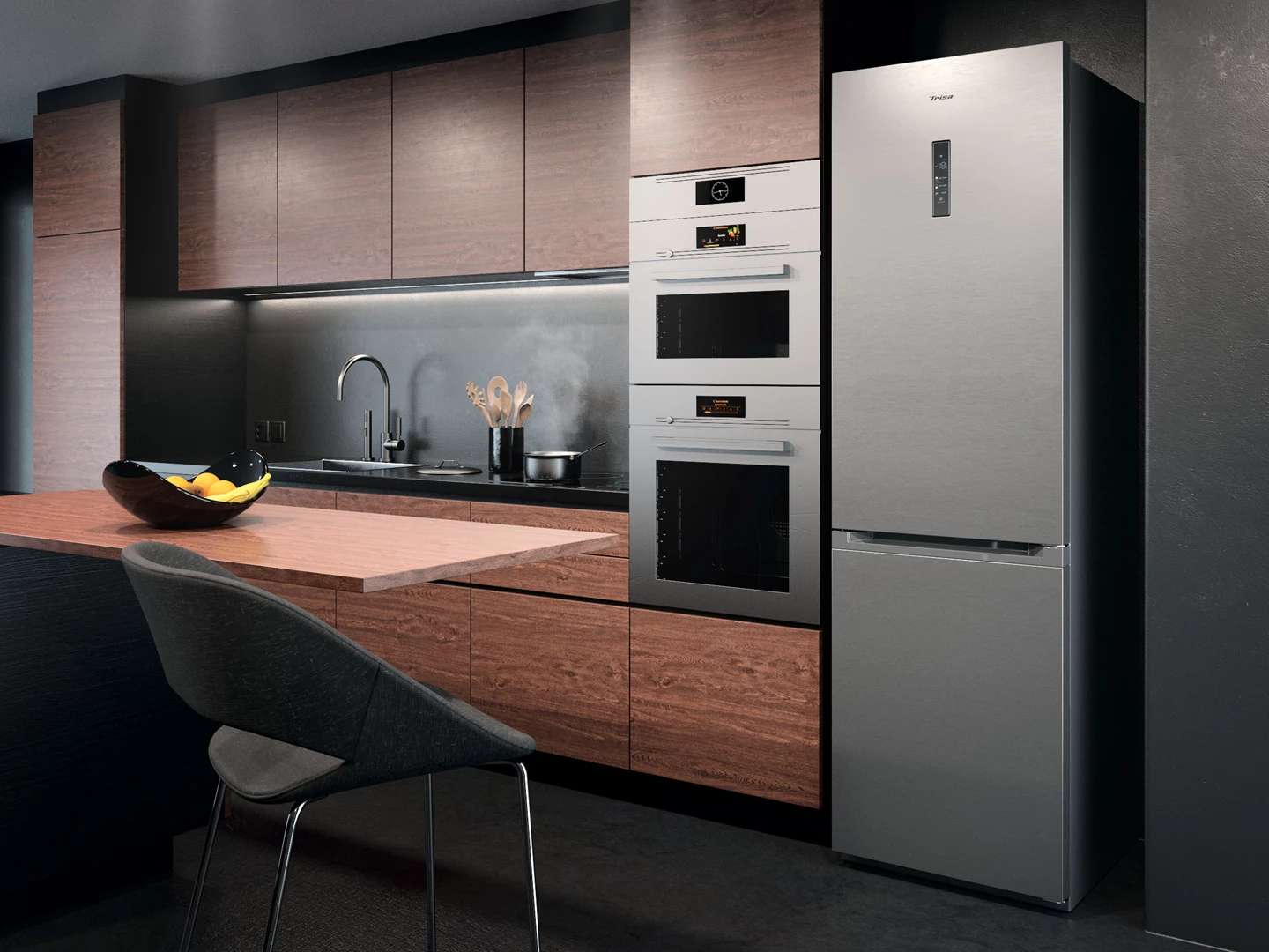 Combi Fridge 378 L, Inox