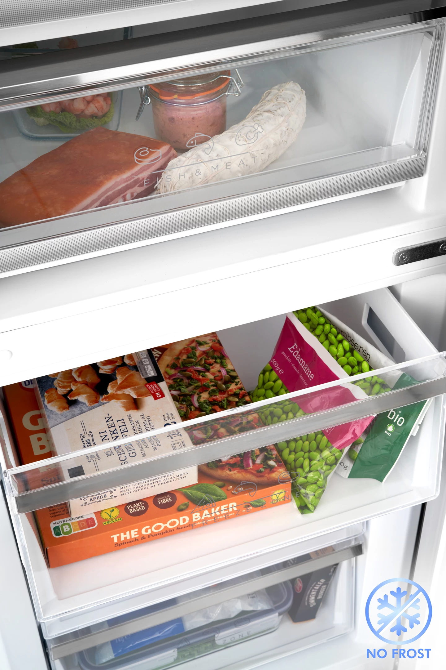 Combi Fridge 378 L, Inox