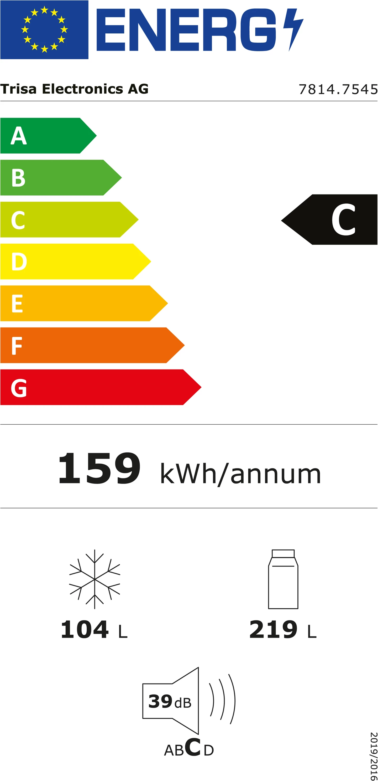 Combi Fridge 323 L, Inox