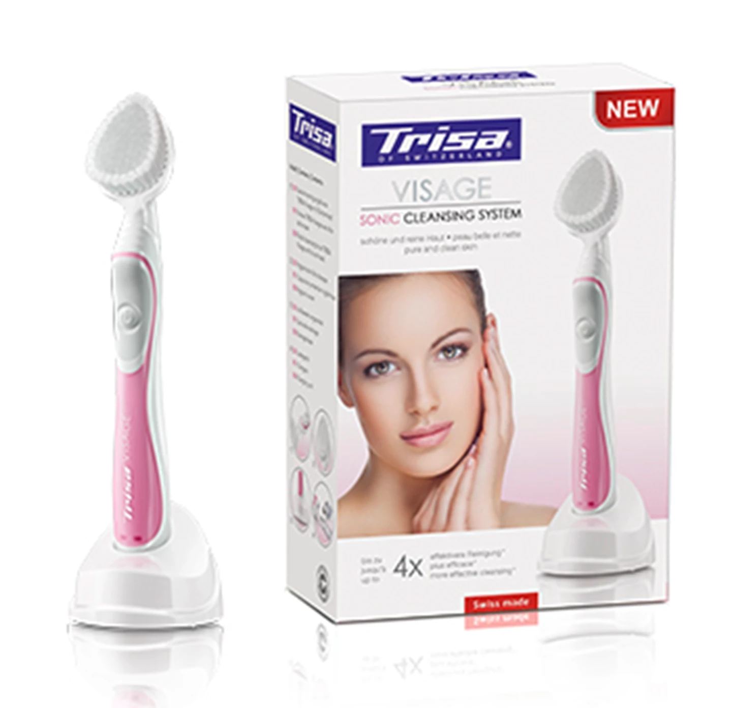 Brosse Trisa Visage Sonic rose
