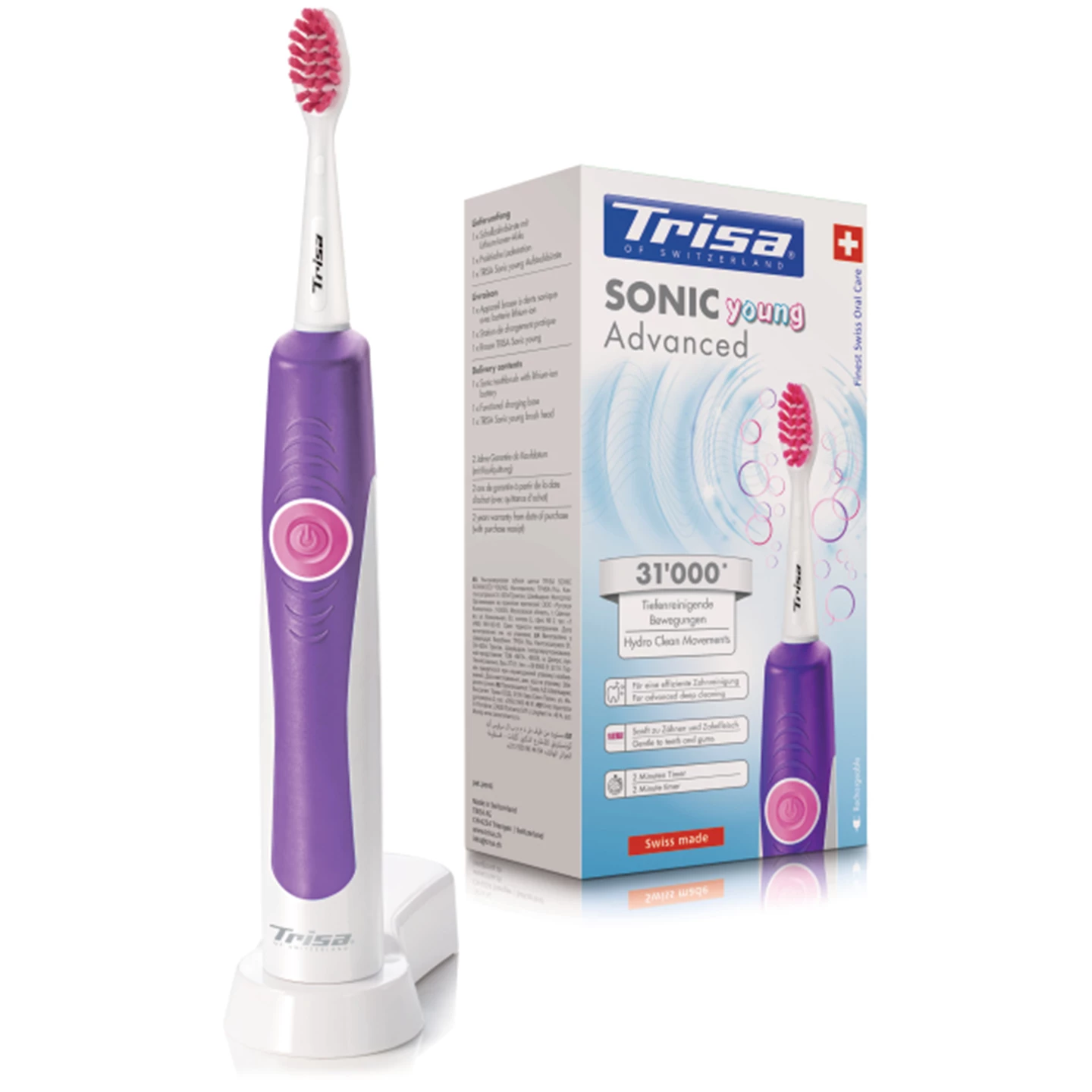 Sonic toothbrush Trisa Sonic Advanced Young pur.