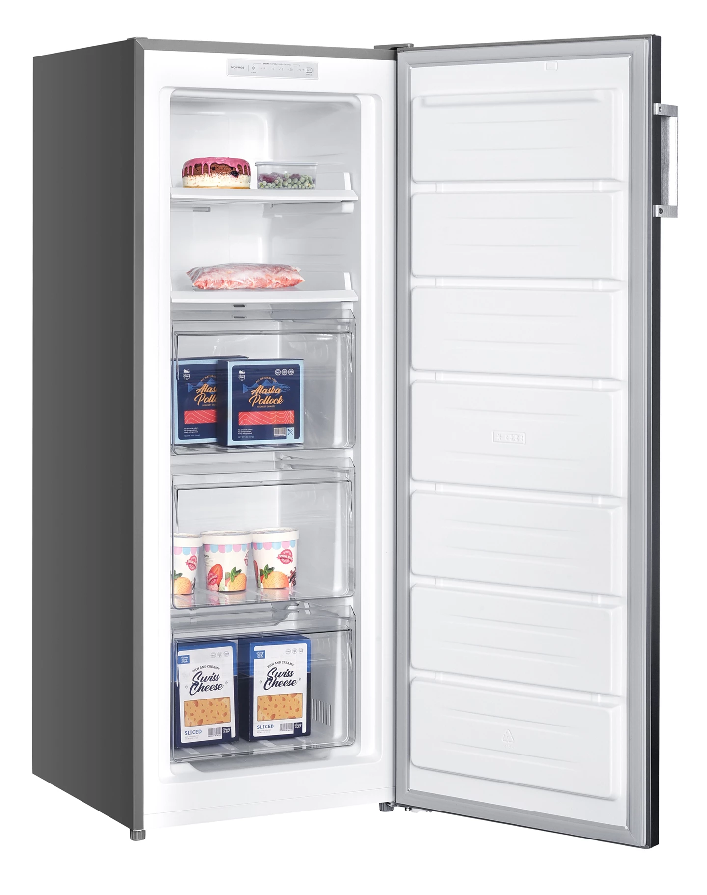 Upright freezer 161 L, Inox