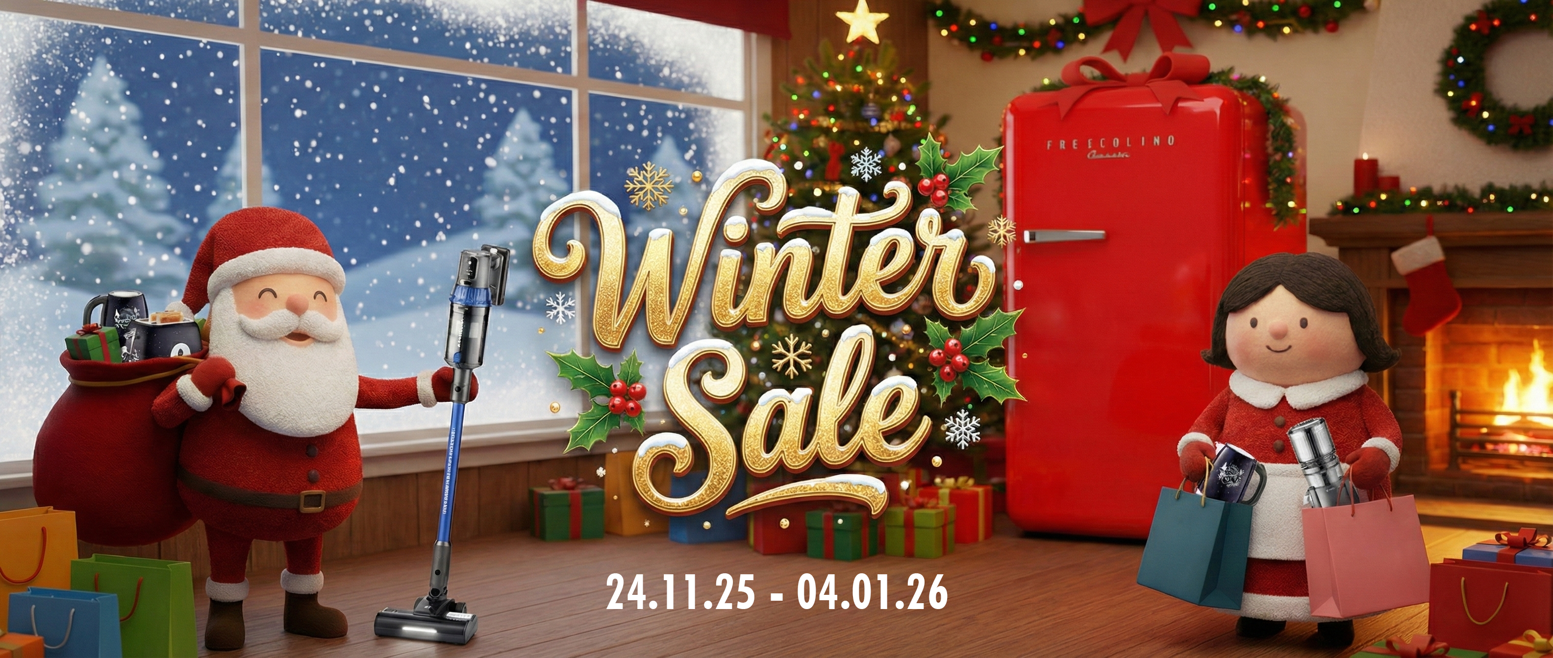 Trisa Winter Sale mit Mrs and Mr Claus