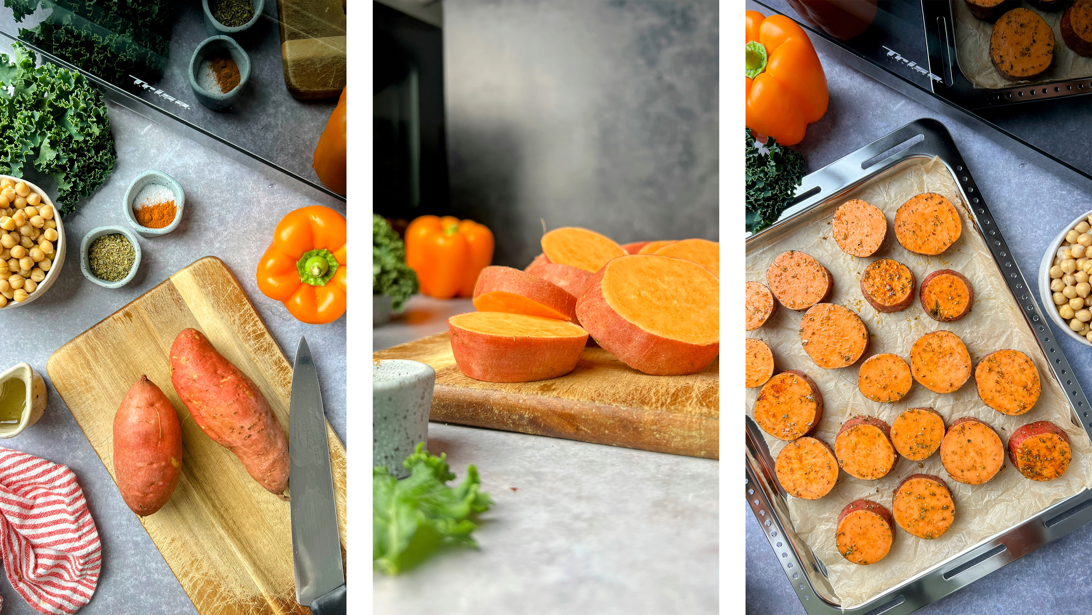 Préparer les patates douces