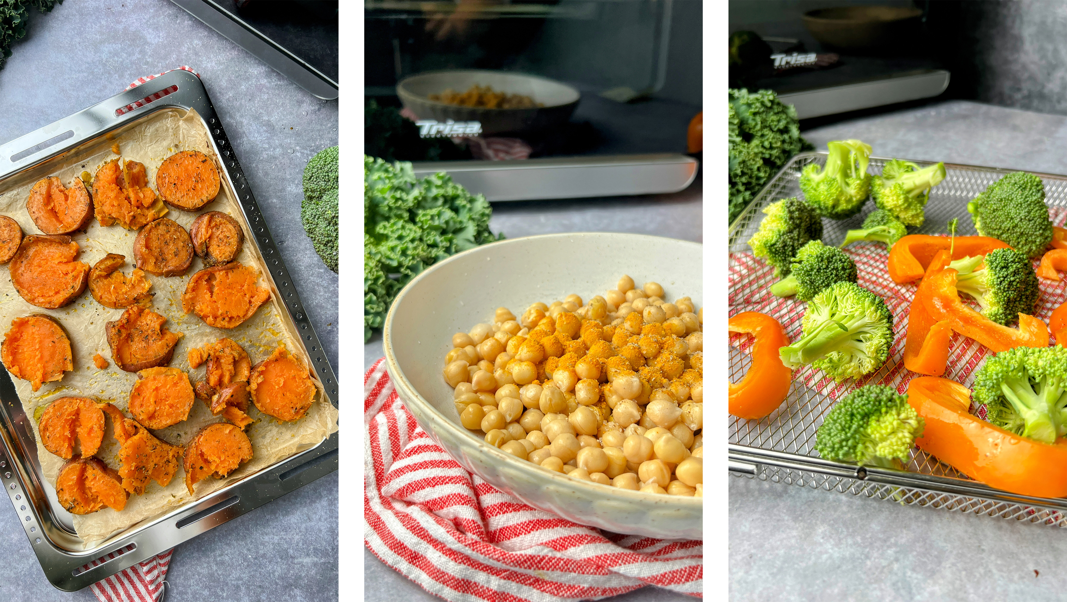 Patates douces Pois chiches Légumes