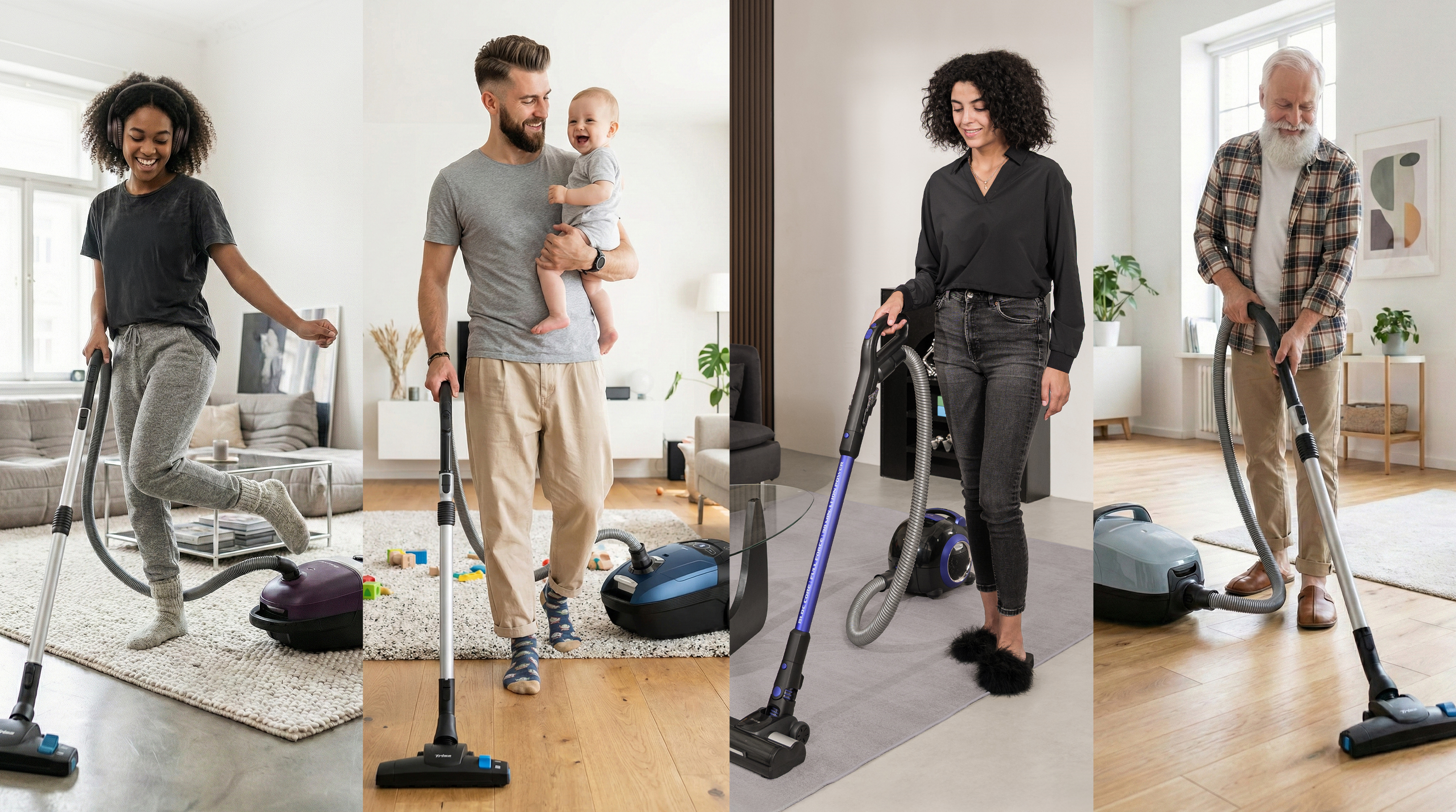 Trisa Electronics Aspirapolvere a traino Pulizia Pulizia della casa Pulizie di primavera